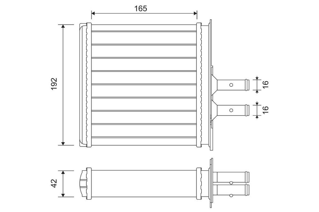 Radiador de aquecimento VALEO ref. 812145